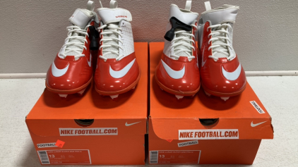 (2) Pairs of Size 13 Nike Football Cleats