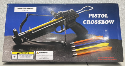 (1) 50lb Pull High Velocity Pistol Crossbow W/ 5 Bolts And Target