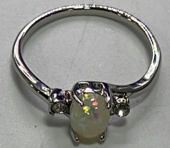 (1) Fire Opal Ladies Ring Size 10