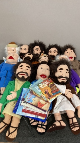 (12) 24” Bible Figure Puppets & Story Books