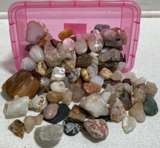 Small Box of Gemstones and Rocks