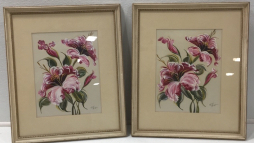 (2) Lily Framed Wall Paintings