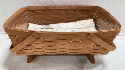 Longaberger Baby Doll Cradle Basket