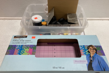 Fabric Strip Cutter, Box of Dot Painting Supplies