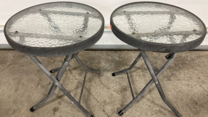 (2) Small Patio Side Tables