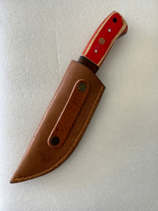 8” Overall Length Demascus Knife with Sheath