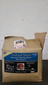 Box of Walnut Shell Coarse 13 Grit Blasting and Tumbling Soft Abrasive