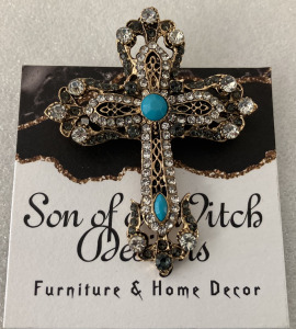 Cross Jeweled Brooch/Pendant