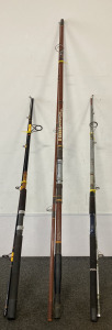 Three Deep Sea Fishing Rods - No Reels