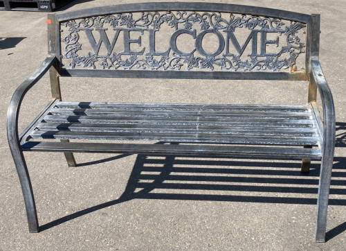 "Welcome" Garden Bench