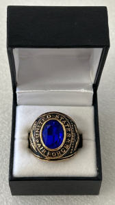 US Air Force Ring With Blue Center Stone Size 9.5