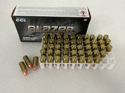 Blazer 9mm Lugar 115 Gr. Ammo