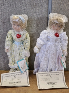 Sweetheart 16" Porcelain Dolls w/ Stands