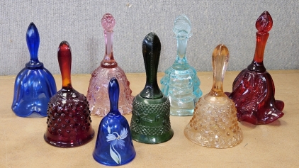 Colored Crystal/Glass Bells: Fenton & More