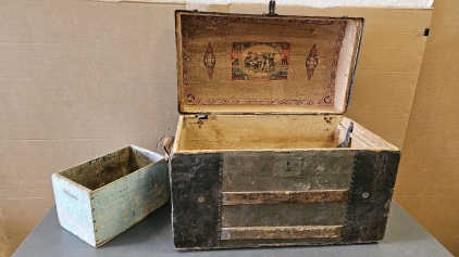 Antique Wood Chest, Antique Wood Box