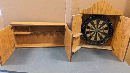 Darts & Drinks Cabinets w/Dart Board