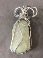 Natural Stone Wrapped Pendant