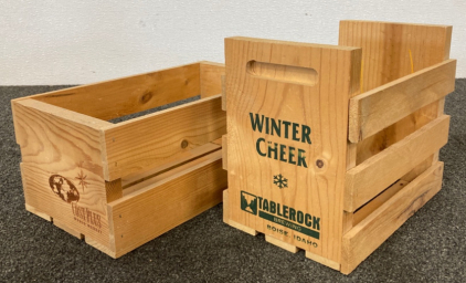 (2) Small Wood Crates