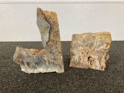 (2) Agate Specimen Natural Stones