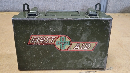 Vintage Metal First Aid Kit w/ Contents