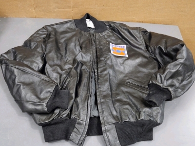Men's 46 Leather-like Recycled Wool Coat