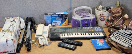Keyboard, Portable Stereo, Manual Typewriter, Tripod, More
