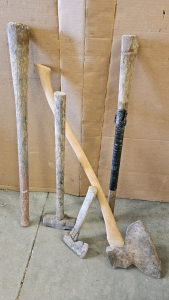 Vintage Axe, Hatchet, Sledge Hammer, & Handles