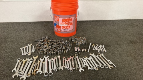 Bucket Of Sockets And Wrenches