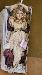 21" Porcelain Doll w/ Stand