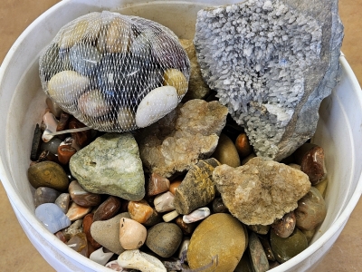 2gal Pail Polished & Raw Stones, Crystals, & Rocks