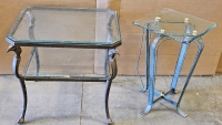 Glass Top Metal Side Tables