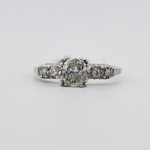 $5,880 Palladium Diamond Unity Ring