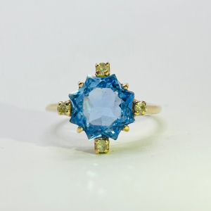 14K Gold Diamond & Tanzanite Ring
