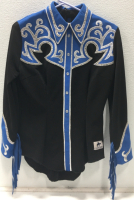 Blue And Black Western Show Shirt