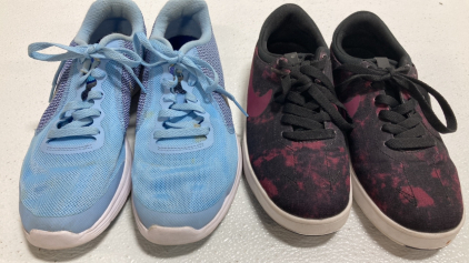 (2) Nike Youth Sneakers - (1) Size 5, (1) Size 4.5