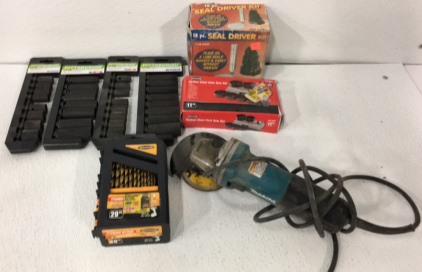 (4) Pittsburg Deep Wall Impact Sicket Set-Warrior Drill Bit Set-Seal Drivet Set-Hole Saw Set-Makita Saw