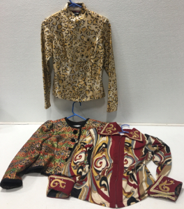 Cheetah Print Metallic Long Sleeve Top, Western Long Sleeve Top, Dress Jacket