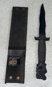 Black Serpent Dagger With Black Dragon Handle