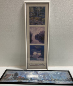 (2) Framed Claude Monet Prints