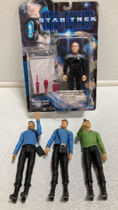Star Trek Action Figures: Captain Picard, Captain Kirk, McCoy, Spock