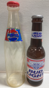 (1) Pepsi and (1) Bud Light Plastic Coin Banks