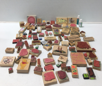 Large Lot Of Rubber Stamps