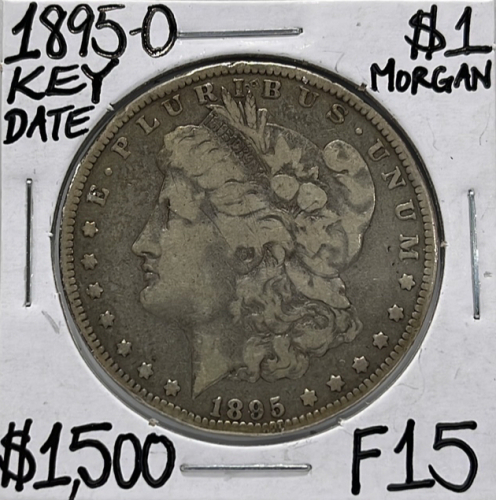 (1) 1895-O F15 Key Date Morgan Silver Dollar Carded