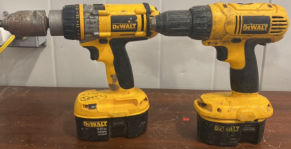(1) Dewalt DC988 Heavy Duty XRP 1/2&rdquo; Cordless Drill, (1) Dewalt DC759 1/2&rdquo; VSR Cordless Drill/Driver
