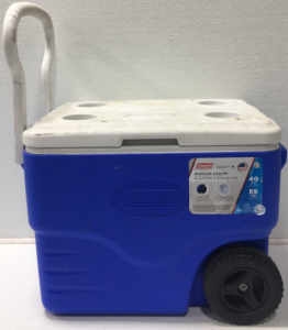 Blue Coleman Wheeled Cooler