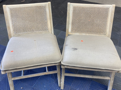(2) Matching Laid-Back Chaira w/ Cushions