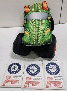 Soft Monster Truck Toy, (3) Packs of Mariners Baseball Trading Cards from 2000