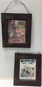 (2) Vintage Framed Farm Prints