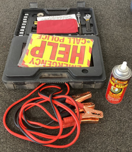 Road Hazard Set Including Jumper Cables And More