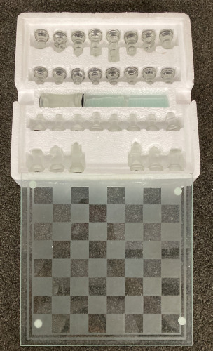 Glass Chess And Checkers Set